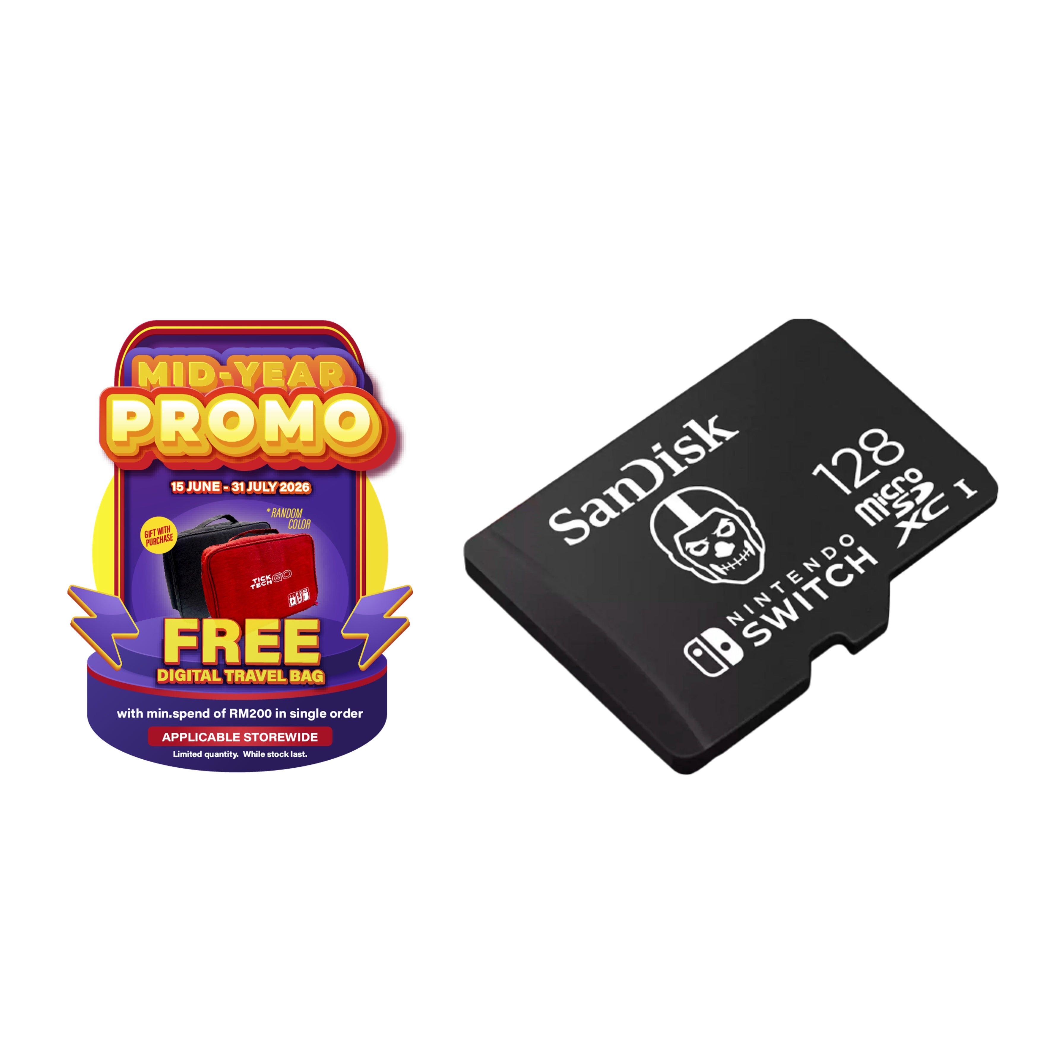 SanDisk microSD Memory Card for Nintendo Switch Fortnite Edition 100MB/s Class 10 U3 microSDXC-Data Storage-futuromic